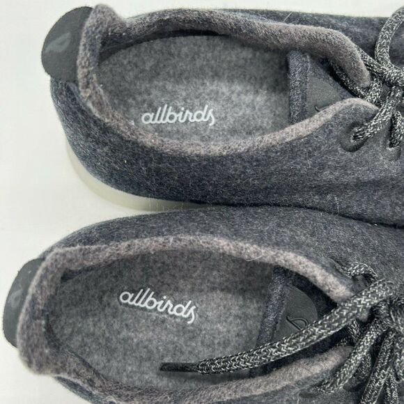 Allbirds Men\'s Wool Runners Dark Grey Comfort Shoes w/ wool inlining Sz 10